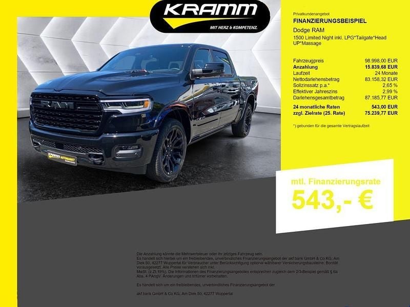 Neu Dodge Ram Limited 548 PS (403 kW) 2025 Schwarz Abholung
