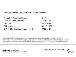 Gebraucht Audi A4 S-line plus 204 PS (150 kW) 2024 Mythosschwarz metallic Kombi