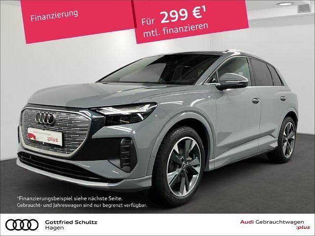 Grau Gebraucht 2022 Audi Q4 e-tron Advanced SUV | 28.790 € (Etwas zu teuer) - Bild 1/3