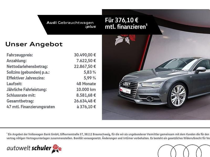 Daytonagrau perleffekt Gebraucht 2015 Audi A7 Sportback S-Line Kleinwagen | 30.490 € (Fairer Preis) - Bild 1/4