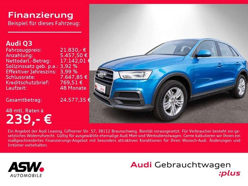 Gebraucht Audi Q3 Design 150 PS (110 kW) 2018 Hainanblau metallic SUV