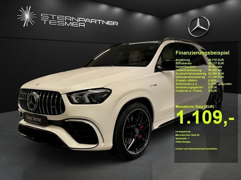 Designo diamantweiß bright Gebraucht 2021 Mercedes GLE63 AMG AMG SUV | 98.800 € (Fairer Preis) - Bild 1/3