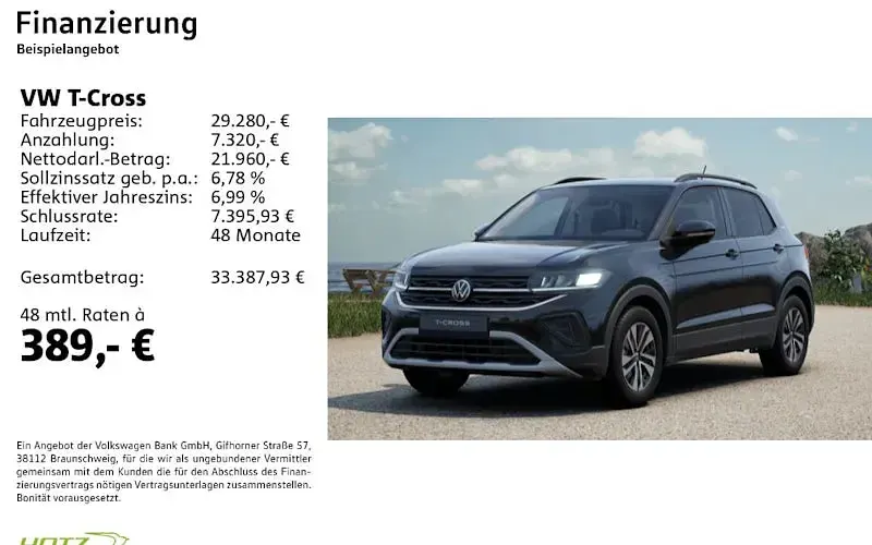 Ny VW T-Cross 116 HK (85 kW) 2026 Sølv SUV