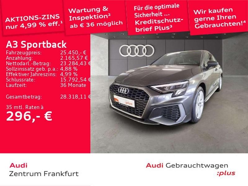 Gebraucht Audi A3 S-Line 204 PS (150 kW) 2022 Daytonagrau perleffekt Limousine