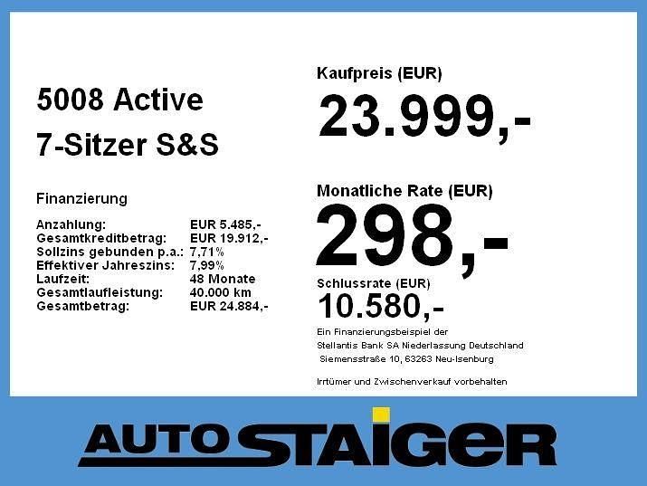 Gebraucht Peugeot 5008 Active 131 PS (96 kW) 2022 Weissmetallic Van / Kleinbus