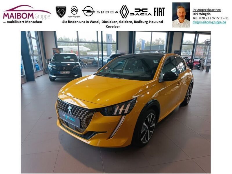 Faro gelb metallic (metallic) Gebraucht 2021 Peugeot e-208 GT Kleinwagen | 18.490 € (Etwas zu teuer) - Bild 1/4