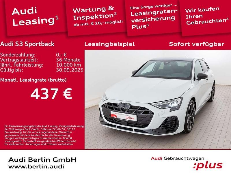 Gletscherweiß metallic Gebraucht 2024 Audi S3 Sportback Kombi | 49.900 € (Fairer Preis) - Bild 1/3