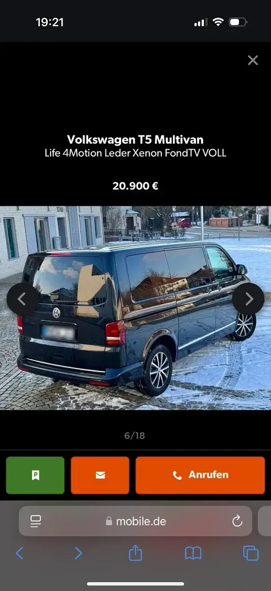 Gebraucht VW Multivan 179 PS (131 kW) 2013 Schwarz Van / Kleinbus