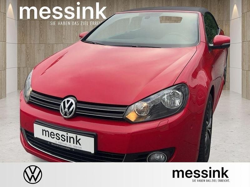 Rot Gebraucht 2016 VW Golf Cabriolet Allstar Cabrio | 13.975 € (Teuer) - Bild 1/4
