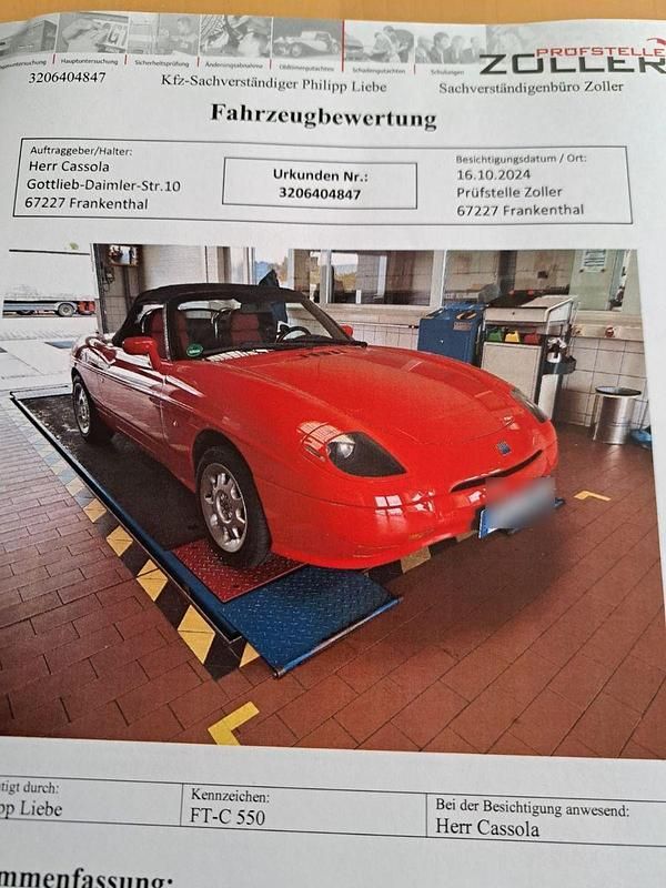 Rot Gebraucht 1998 Fiat Barchetta Cabrio | 8.400 € - Bild 1/4