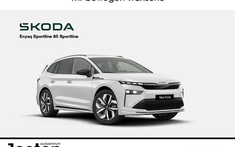 Moonweiß perleffekt Neu 2025 Skoda Enyaq iV SportLine SUV | 54.490 € (Fairer Preis) - Bild 1/4