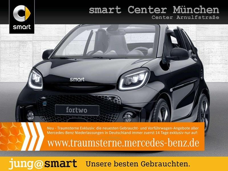Schwarz Gebraucht 2021 Smart ForTwo Electric Drive Passion Exclusive Cabrio | 13.790 € (Fairer Preis) - Bild 1/3