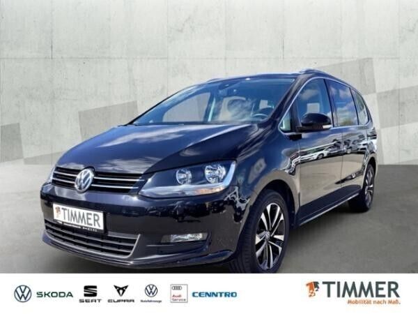 Schwarz (schwarz (deep black perleffekt)) Gebraucht 2021 VW Sharan United Van / Kleinbus | 23.979 € (Superpreis) - Bild 1/4