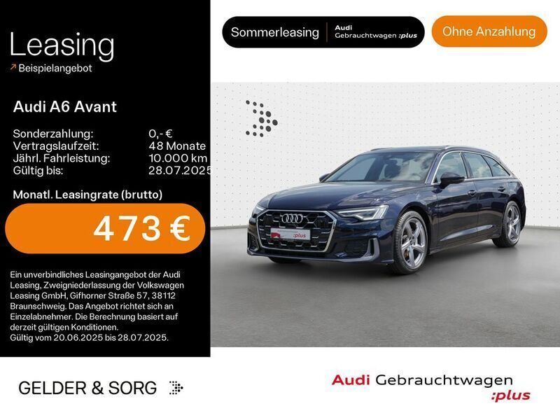Firmamentblau metallic Gebraucht 2024 Audi A6 S-Line Kombi | 45.990 € - Bild 1/4