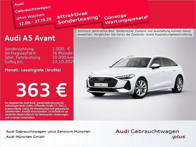 Gletscherweiß metallic Gebraucht 2025 Audi A5 Ambiente Coupé | 49.949 € (Superpreis) - Bild 1/3