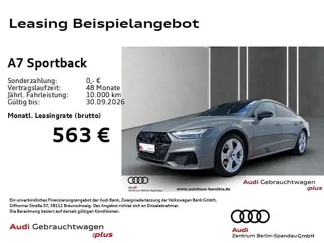 Gebraucht Audi A7 Sportback S-Line 265 PS (194 kW) 2025 Chronosgrau metallic Kleinwagen