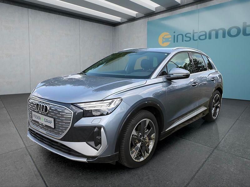 Blau Gebraucht 2023 Audi Q4 e-tron S-Line SUV | 35.599 € (Fairer Preis) - Bild 1/4