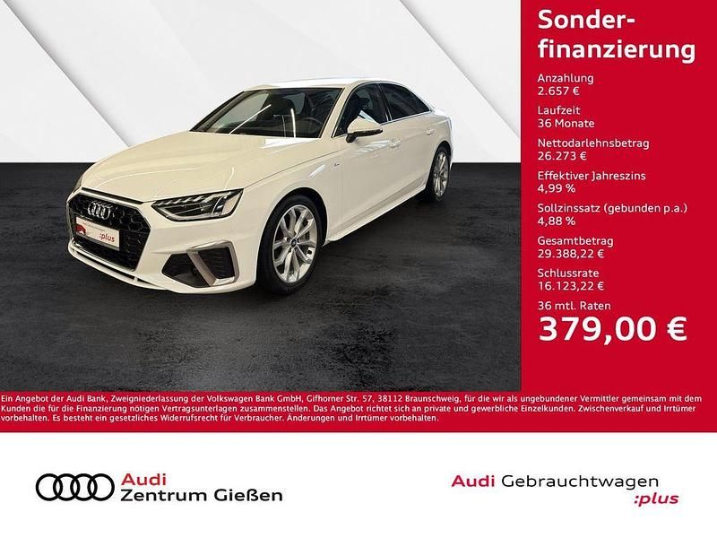 Weiß Gebraucht 2021 Audi A4 S-Line Limousine | 28.930 € (Superpreis) - Bild 1/4