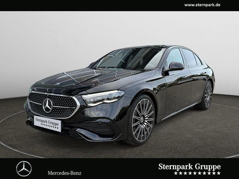 Lack obsidianschwarz Gebraucht 2024 Mercedes E220 AMG Limousine | 59.870 € (Teuer) - Bild 1/4