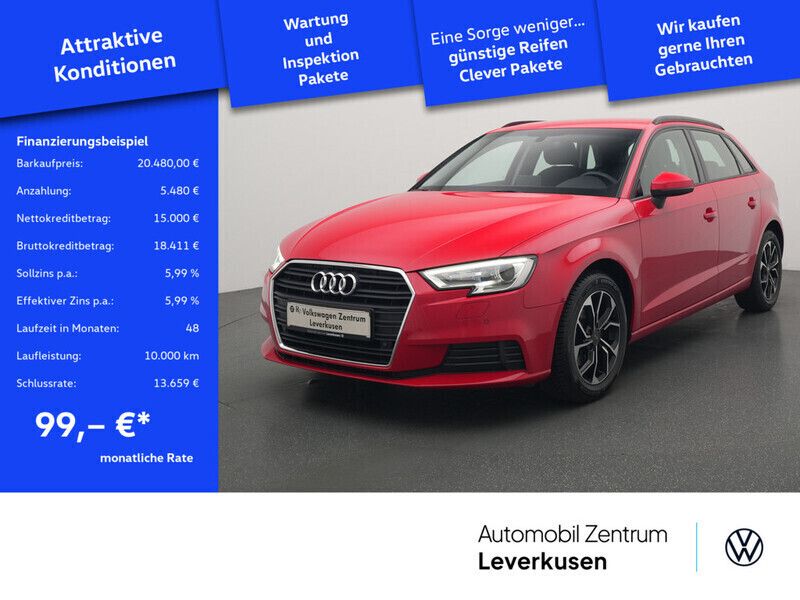 Tangorot Gebraucht 2020 Audi A3 Sportback Kleinwagen | 20.480 € (Fairer Preis) - Bild 1/4