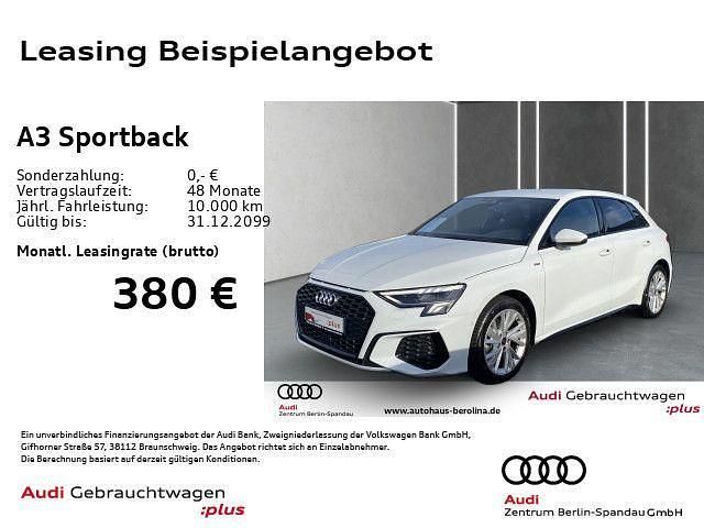Gletscherweiß metallic Gebraucht 2024 Audi A3 S-Line Limousine | 29.979 € (Guter Preis) - Bild 1/4