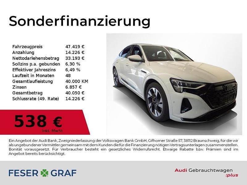 Gletscherweiß Gebraucht 2023 Audi Q8 e-tron Ambiente SUV | 47.419 € (Guter Preis) - Bild 1/2