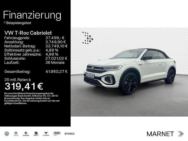 Weiß Gebraucht 2025 VW T-Roc Cabriolet R-line Cabrio | 37.499 € (Etwas zu teuer) - Bild 1/4