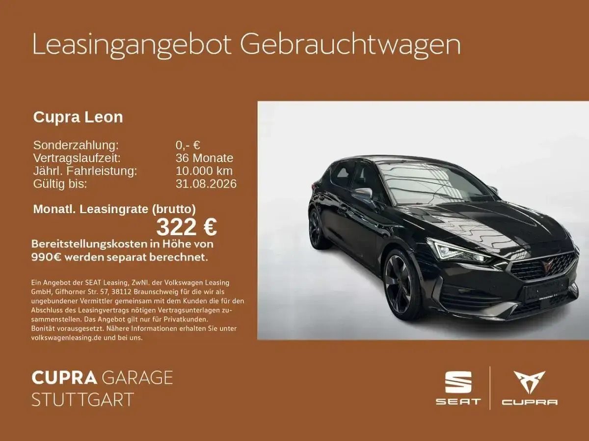 Gebraucht Cupra Leon 190 PS (139 kW) 2023 Schwarz Limousine