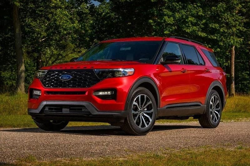 Rot Gebraucht 2021 Ford Explorer ST-Line SUV | 43.600 € (Guter Preis) - Bild 1/3