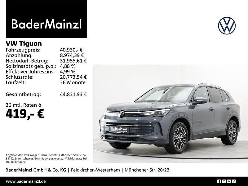 Grau Gebraucht 2024 VW Tiguan Life SUV | 40.930 € (Fairer Preis) - Bild 1/3