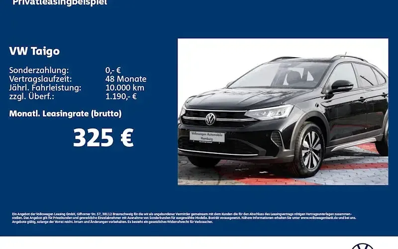 Neu VW Taigo Life 116 PS (85 kW) 2025 Schwarz SUV
