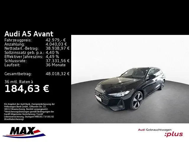 Gebraucht Audi A5 Comfort 204 PS (150 kW) 2025 Mythosschwarz metallic Kombi