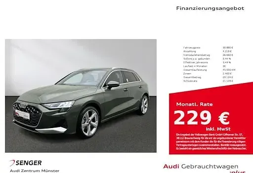 Second-hand Audi A3 Advanced Plus 116 CP (85 kW) 2025 Verde Berlinǎ