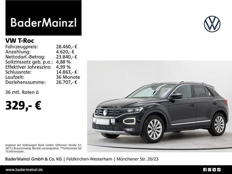 Deep black perleffekt (metallic) Gebraucht 2022 VW T-Roc Sport SUV | 28.460 € (Guter Preis) - Bild 1/3