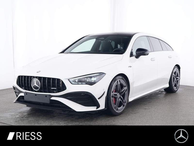 Unilack polarweiß Gebraucht 2024 Mercedes CLA35 AMG Premium Plus Kombi | 52.800 € (Teuer) - Bild 1/4