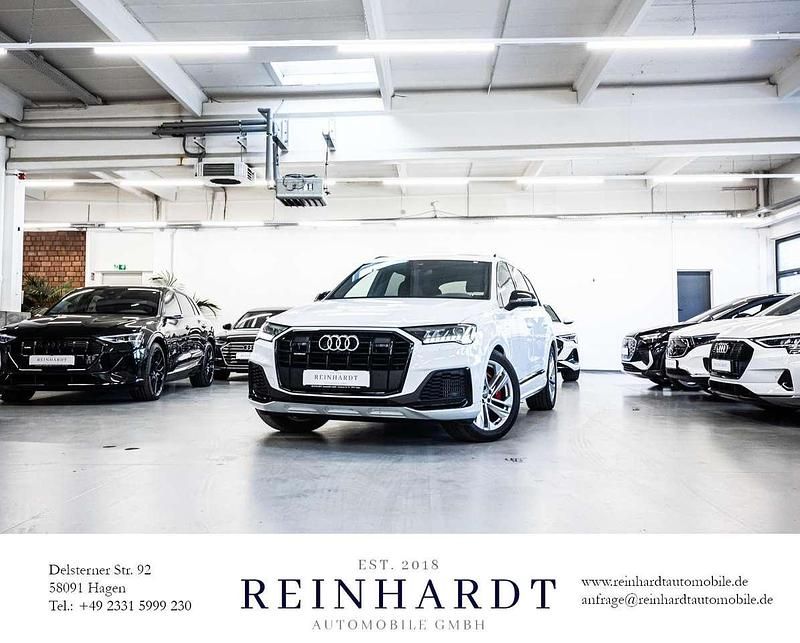 Gletscherweiß metallic Gebraucht 2020 Audi Q7 S-Line SUV | 55.950 € - Bild 1/3