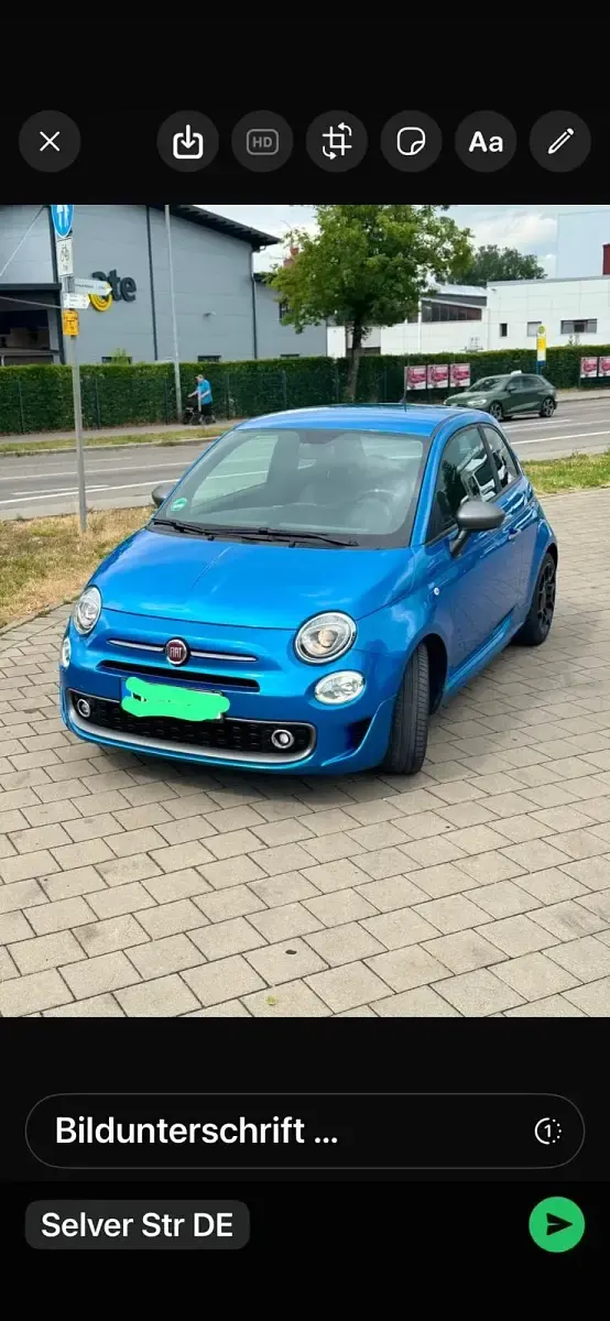 Gebraucht Fiat 500S S 86 PS (63 kW) 2017 Blau Kleinwagen