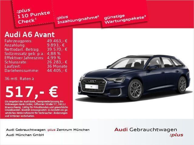 Firmamentblau metallic Gebraucht 2022 Audi A6 S-Line Kombi | 49.463 € (Fairer Preis) - Bild 1/2