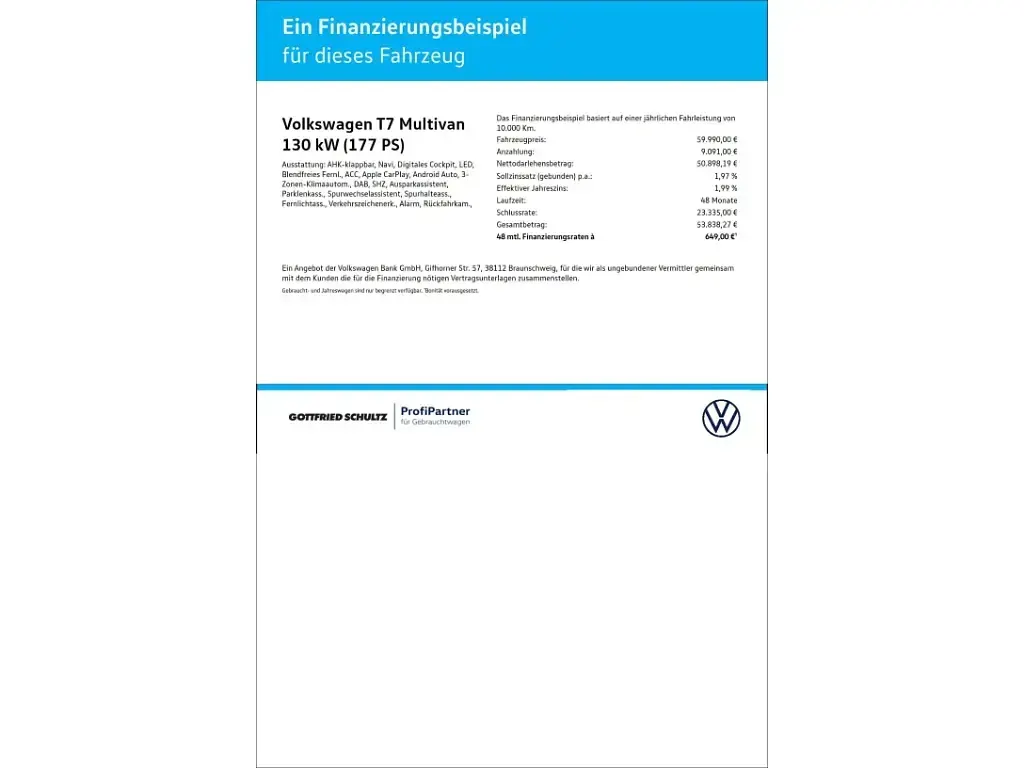 Gebraucht VW Multivan Basis 177 PS (130 kW) 2025 Weiss Van / Kleinbus