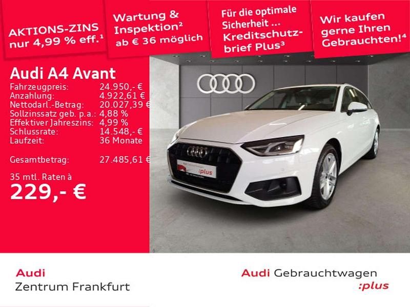 Ibisweiß/ibisweiß Gebraucht 2023 Audi A4 Ambiente Kombi | 24.950 € (Superpreis) - Bild 1/2