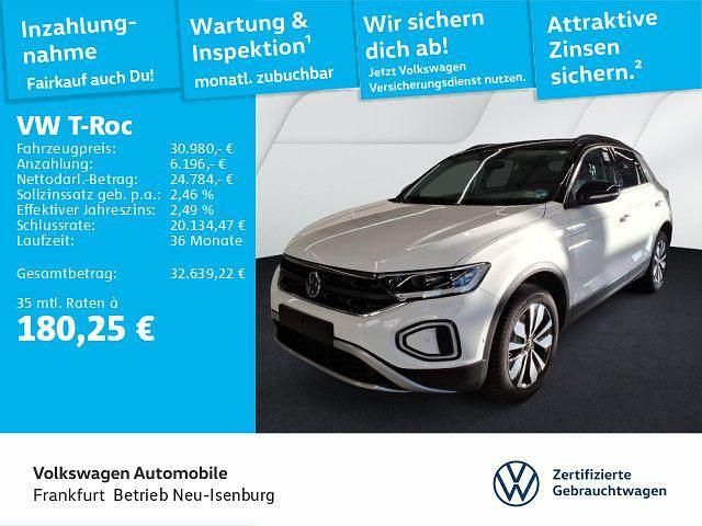 Pure white/schwarz Gebraucht 2025 VW T-Roc Goal SUV | 30.980 € (Guter Preis) - Bild 1/4