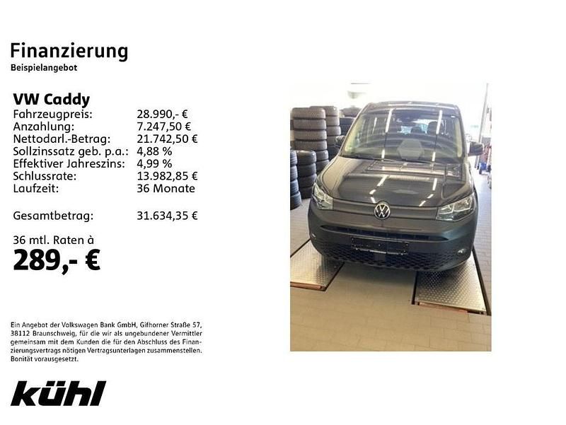 Gebraucht VW Caddy Basis 122 PS (89 kW) 2021 Starlight blue metallic Van / Kleinbus