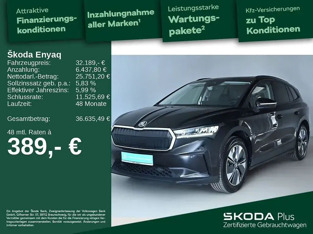 Gebraucht Skoda Enyaq iV Loft 131 kW (179 PS) 2024 1z schwarzmagic perleffekt SUV