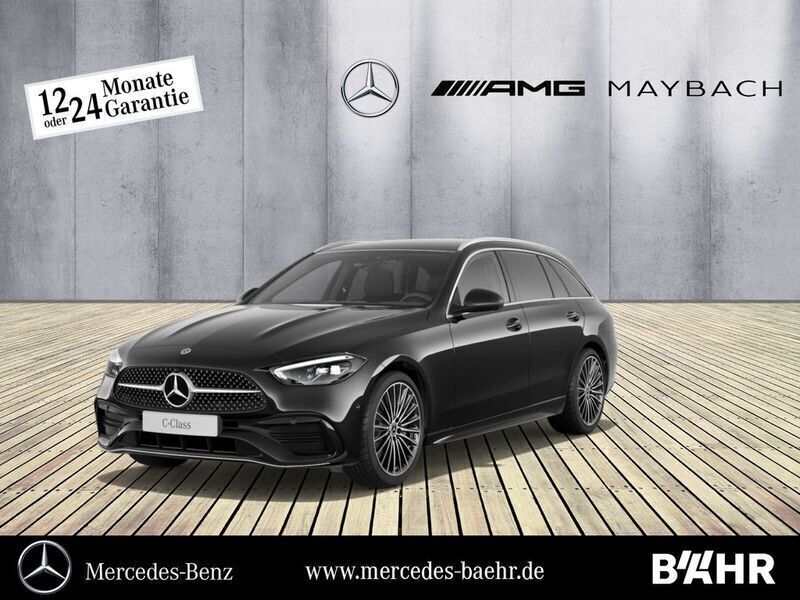 Lack obsidianschwarz (metallic) Gebraucht 2024 Mercedes C220 AMG Kombi | 49.950 € - Bild 1/4