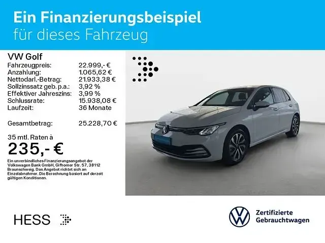 Brugt VW Golf VIII Active 150 HK (110 kW) 2022 Hvid Sedan