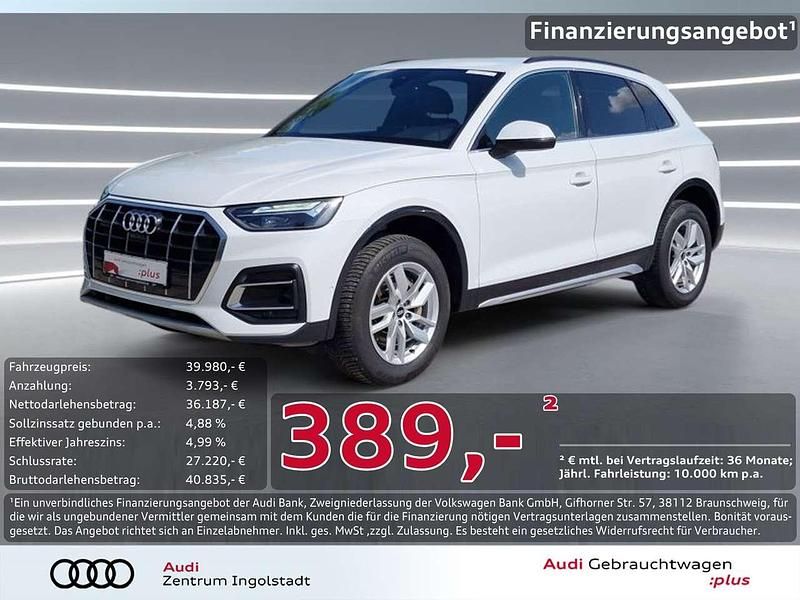 Gletscherweiß metallic Gebraucht 2022 Audi Q5 Ambiente SUV | 39.980 € (Superpreis) - Bild 1/3