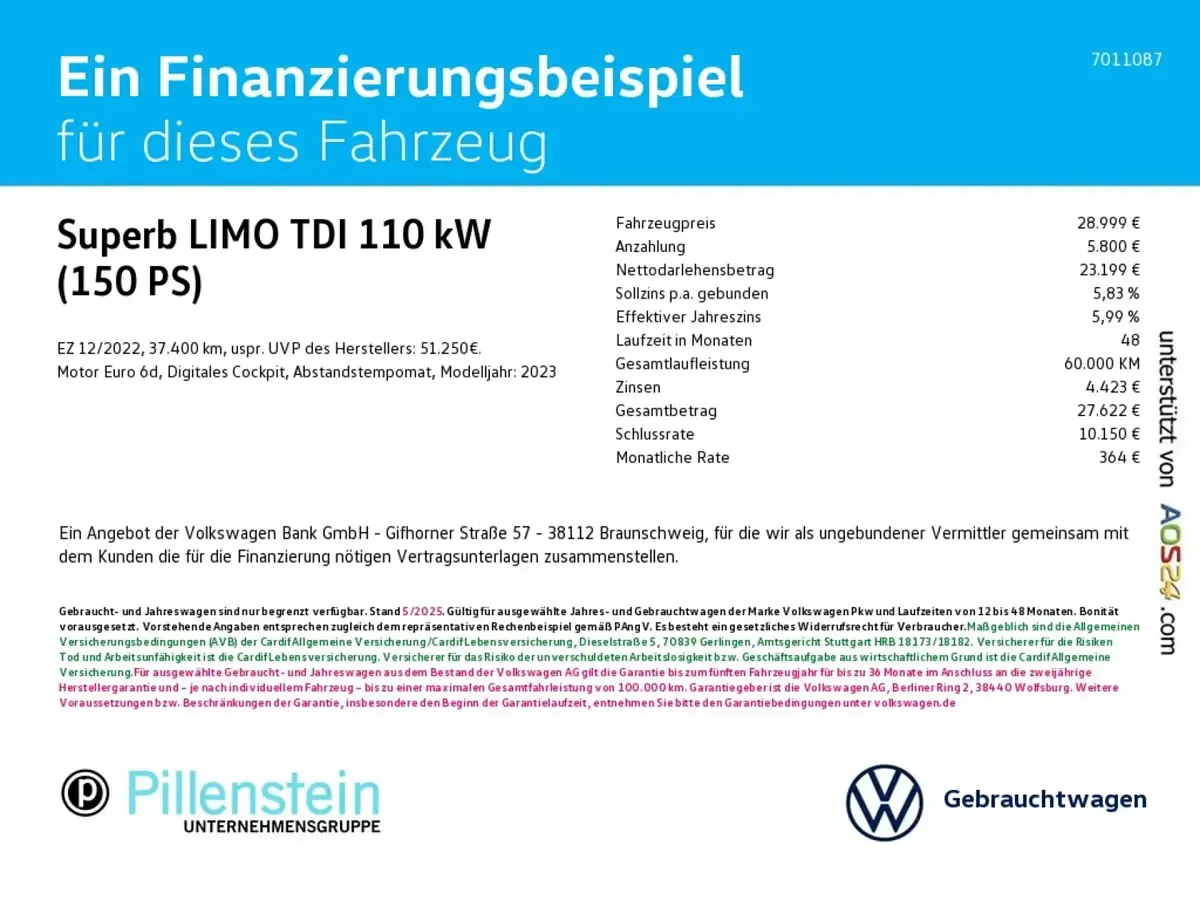Gebraucht Skoda Superb Business Line 150 PS (110 kW) 2022 Schwarz Limousine