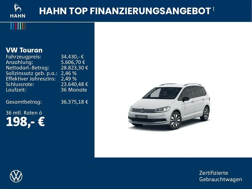 Gebraucht VW Touran Goal 150 PS (110 kW) 2025 Weiß Van / Kleinbus