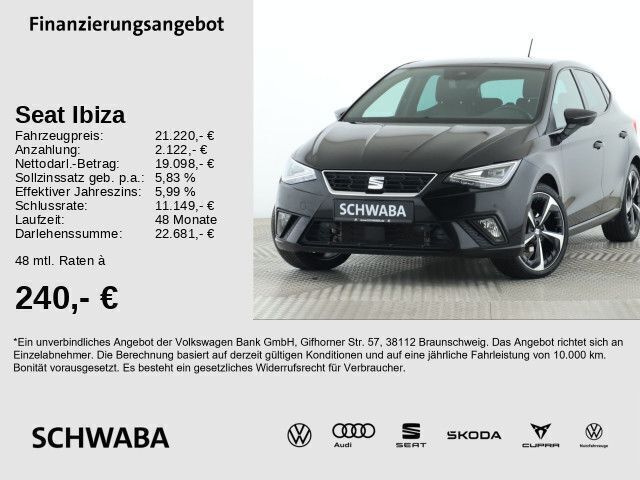 Schwarz Gebraucht 2021 Seat Ibiza FR Limousine | 21.220 € (Fairer Preis) - Bild 1/4