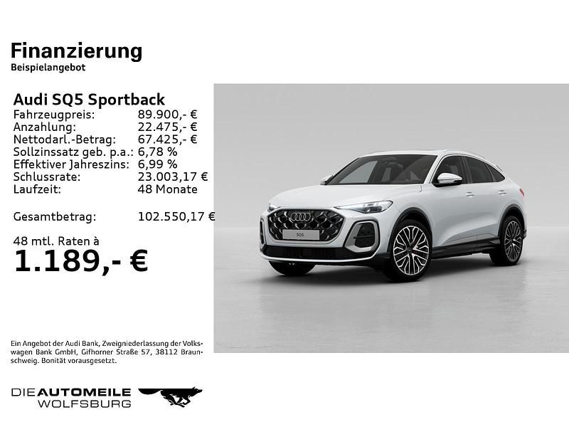 Neu Audi SQ5 Sportback Sport 367 PS (269 kW) 2025 Weiß SUV